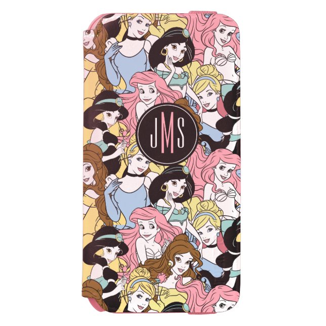 Disney Princess | Monogram Oversized Pattern Incipio iPhone Wallet Case (Folio Front)
