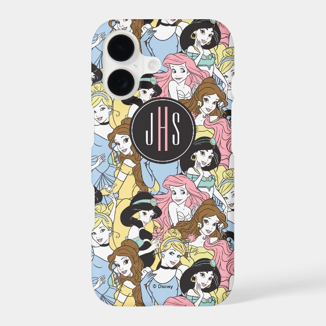 Disney Princess | Monogram Oversized Pattern Iphone Case (Back)
