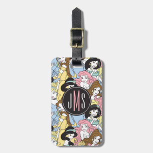 Disney Princess Monogram Oversized Pattern Luggage Tag
