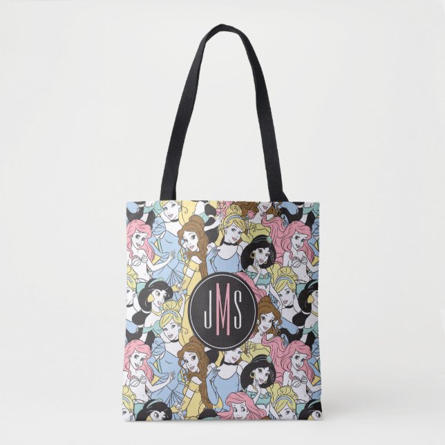 Disney Princess | Monogram Oversized Pattern Tote Bag (Front)
