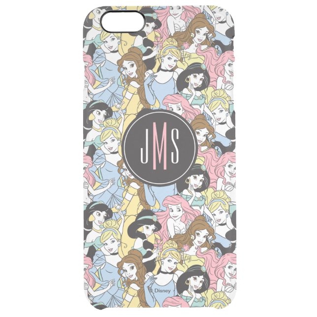 Disney Princess | Monogram Oversized Pattern Uncommon iPhone Case (Back)