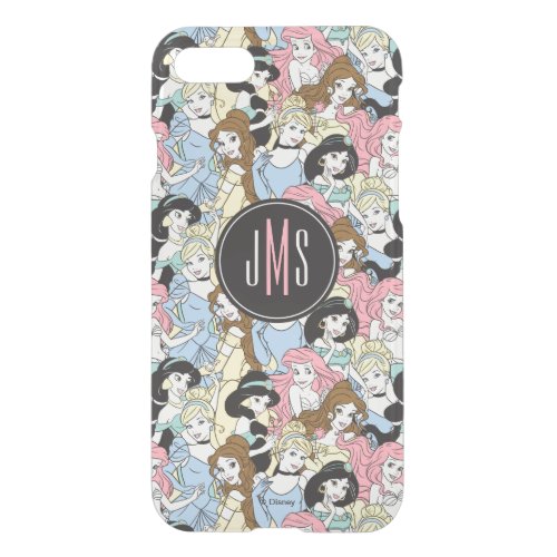 Disney Princess  Monogram Oversized Pattern iPhone SE87 Case