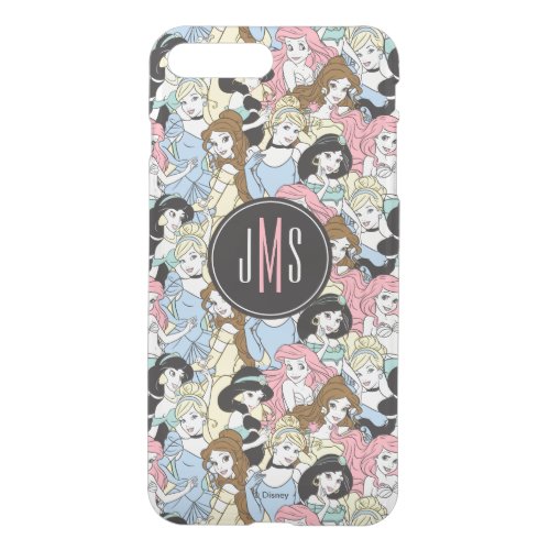 Disney Princess  Monogram Oversized Pattern iPhone 8 Plus7 Plus Case