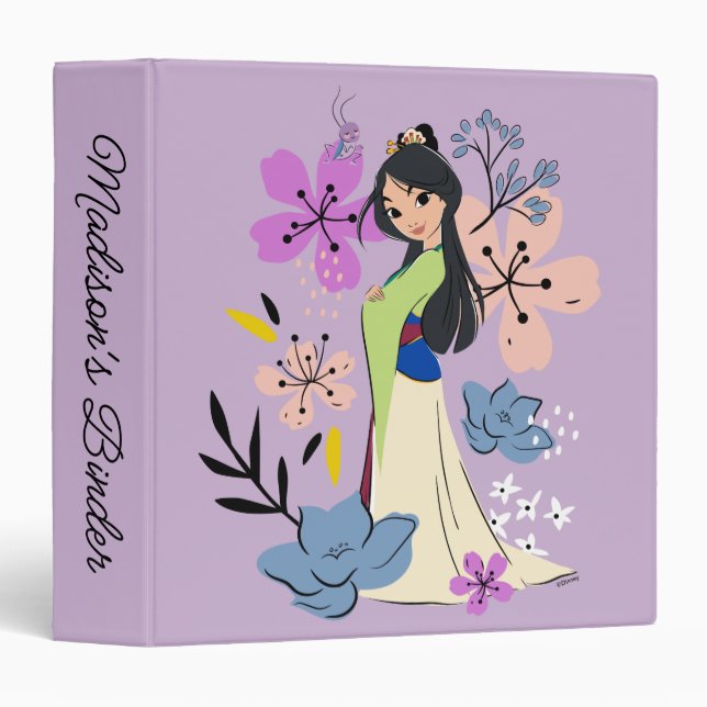 Disney Princess | Mulan in the Garden 3 Ring Binder (Front/Spine)