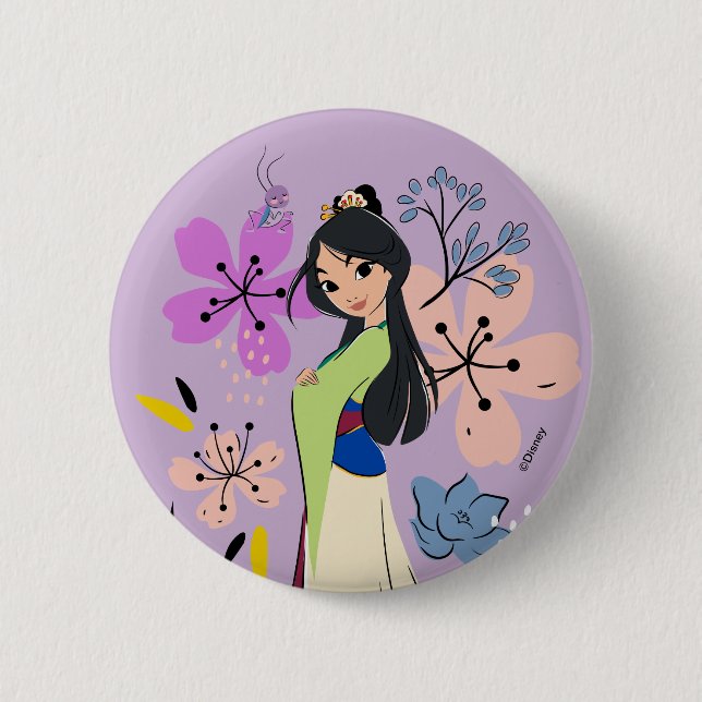 Disney Princess | Mulan in the Garden Button (Front)