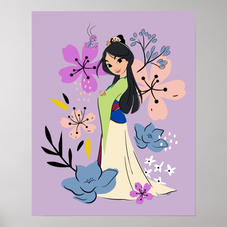 Disney Princess | Mulan in the Garden Poster