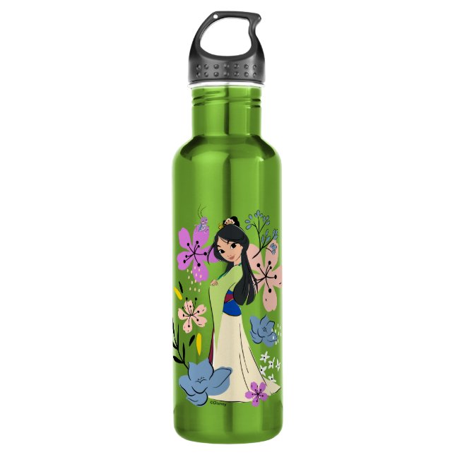 Disney Princess | Mulan in the Garden Stainless Steel Water Bottle (Front)
