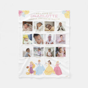 Disney Princess One Year of - 12 Months Fleece Blanket