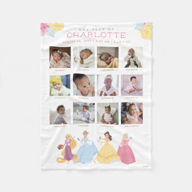 Disney Princess | One Year of - 12 Months Fleece Blanket (Front)