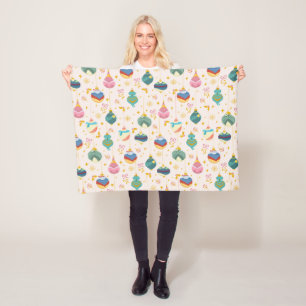 Disney Princess Ornament Pattern Fleece Blanket