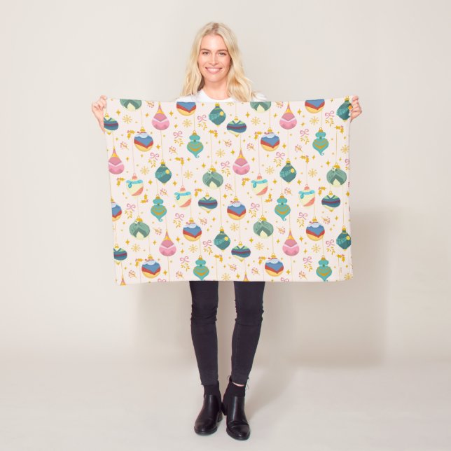 Disney Princess Ornament Pattern Fleece Blanket (In Situ)