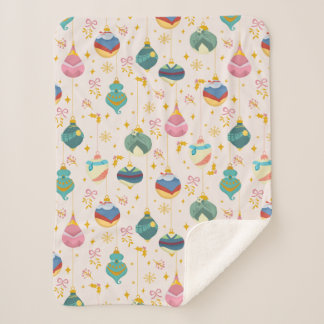 Disney Princess Ornament Pattern Sherpa Blanket