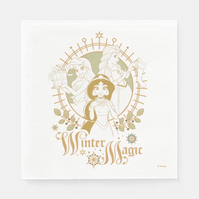 Disney Princess Ornaments | Winter Magic Napkins (Front)
