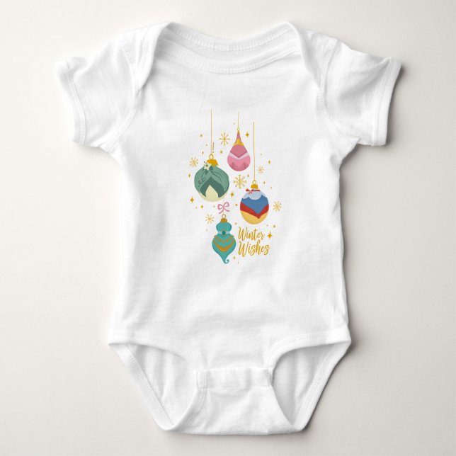 Disney Princess Ornaments | Winter Wishes Baby Bodysuit (Front)