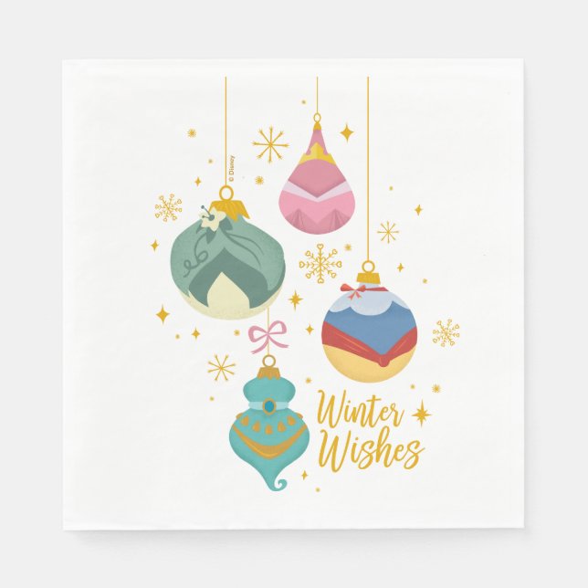 Disney Princess Ornaments | Winter Wishes Napkins (Front)