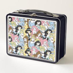 Disney Princess Oversized Pattern Metal Lunch Box