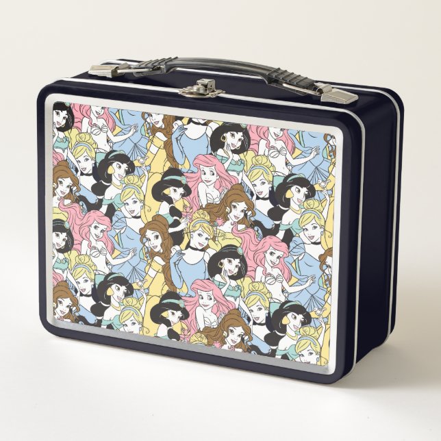 Disney Princess | Oversized Pattern Metal Lunch Box (Front)