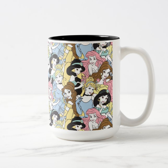 Disney Princess | Oversized Pattern Two-Tone Coffee Mug (Right)