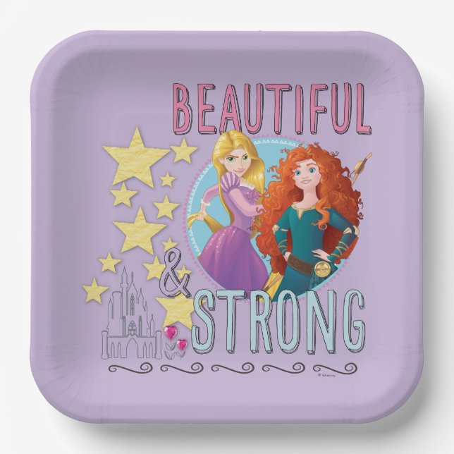 Disney Princess | Rapunzel and Merida Paper Plates (Front)
