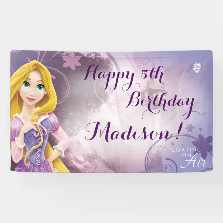 Disney Princess Rapunzel Birthday Banner Zazzle