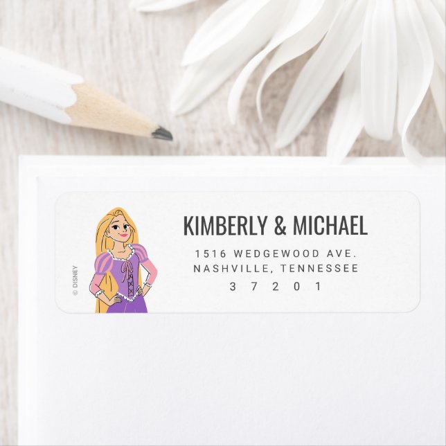 Disney Princess Rapunzel Birthday  Label (Insitu)