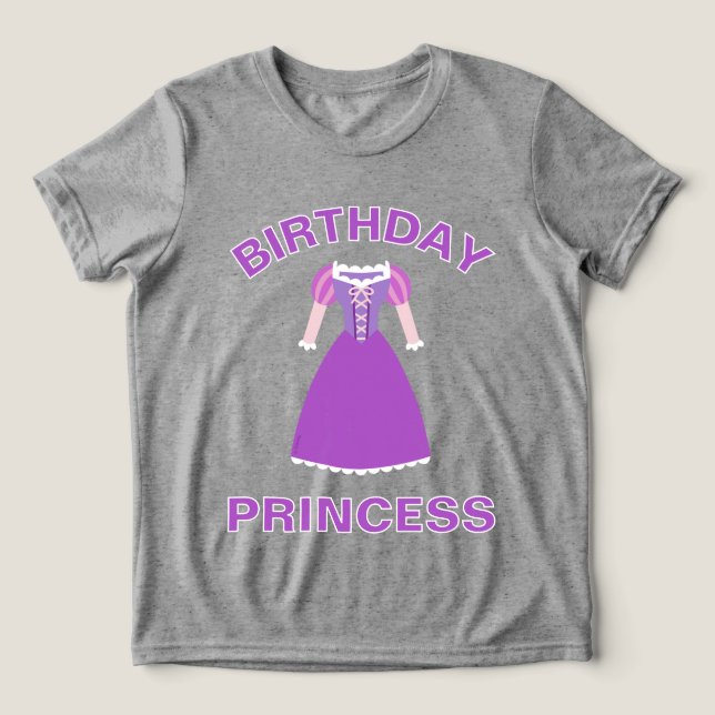 Disney Princess Rapunzel | Birthday Princess Tri-Blend Shirt (Design Front)