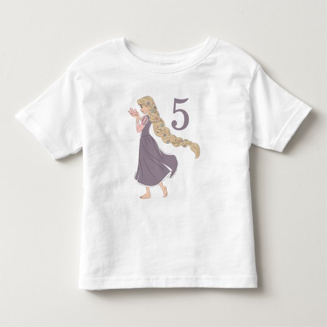 Disney Princess Rapunzel Birthday Toddler T-shirt (Front)