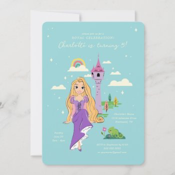Disney Princess Rapunzel Girls Birthday Invitation by DisneyPrincess at Zazzle