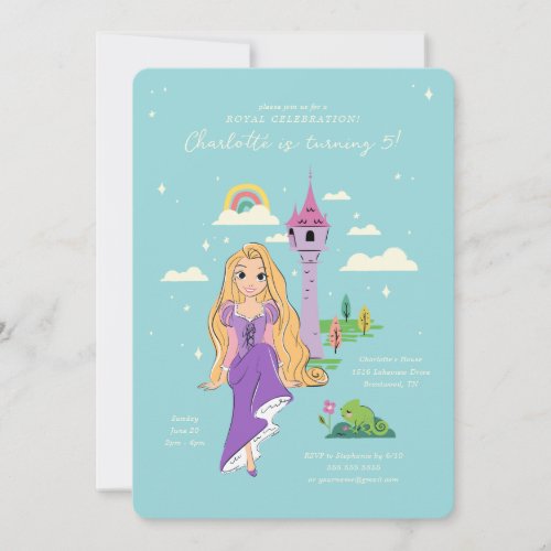 Disney Princess Rapunzel Girls Birthday Invitation