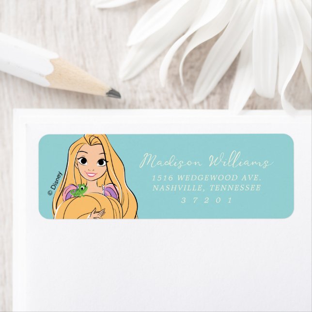 Disney Princess Rapunzel Girls Birthday Label (Insitu)