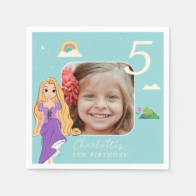 Disney Princess Rapunzel Girls Birthday Napkins (Front)