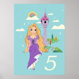 Disney Princess Rapunzel Girls Birthday Poster