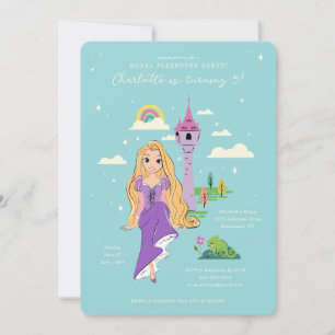 Disney Princess Rapunzel Girls Birthday Sleepover Invitation
