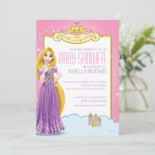 Disney Princess Rapunzel It's a Girl Baby Shower Invitation (Standing Front)