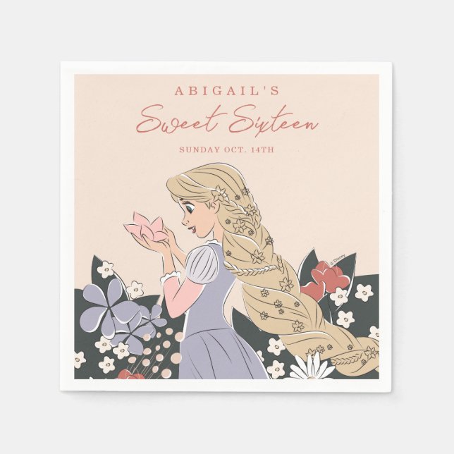 Disney Princess Rapunzel | Sweet Sixteen Birthday Napkins (Front)