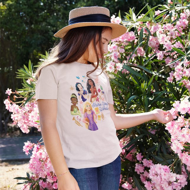Disney Princess "Share  Your World" T-Shirt (Kid wearing shirt)