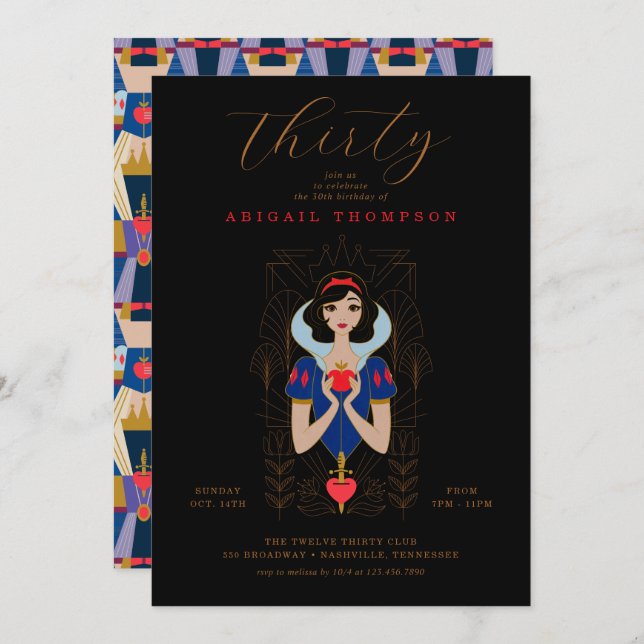 Disney Princess Snow White | 30th Birthday Invitation (Front/Back)
