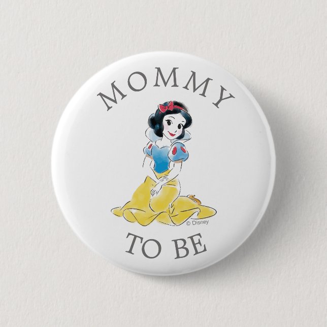 Disney Princess Snow White Baby Shower Mommy to Be Button (Front)