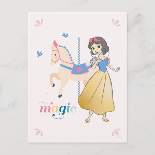 Disney Princess Snow White  Carousel Magic Postcard