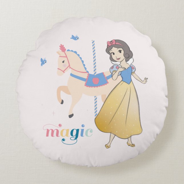 Disney Princess Snow White | Carousel Magic Round Pillow (Front)