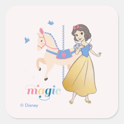 Disney Princess Snow White  Carousel Magic Square Sticker