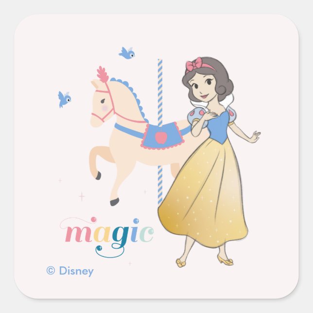 Disney Princess Snow White | Carousel Magic Square Sticker (Front)