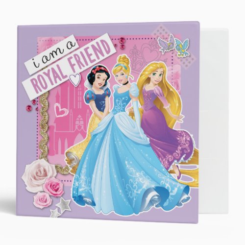 Disney Princess  Snow White Cinderella Rapunzel Binder
