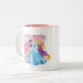 Disney Princess | Snow White, Cinderella, Rapunzel Two-Tone Coffee Mug (Front Left)