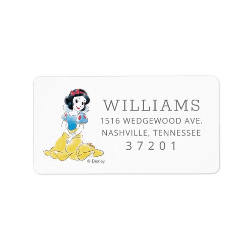 Disney Princess Snow White  Girl Baby Shower Label