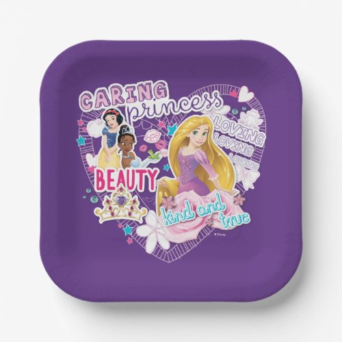 Disney Princess  Snow White Tiana and Rapunzel Paper Plates