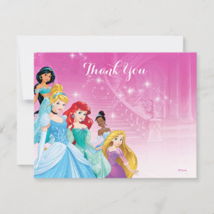 Disney Princess Thank You   Birthday Card