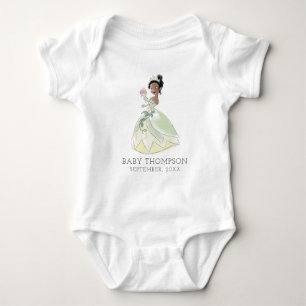 Disney Princess Tiana Announcement Date Baby Bodysuit