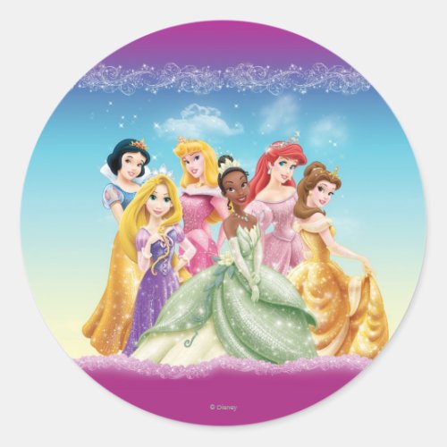 Disney Princess  Tiana Featured Center Classic Round Sticker