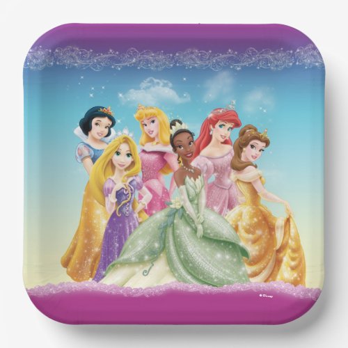 Disney Princess  Tiana Featured Center Paper Plates